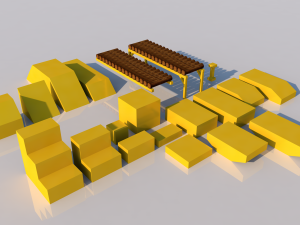 pack of platforms 3D Model