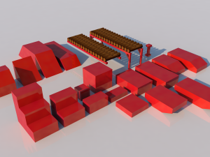 pack of platforms 3D Model