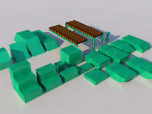 pack of platforms 3D Model