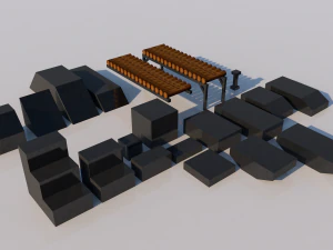 pack of platforms 3D Model