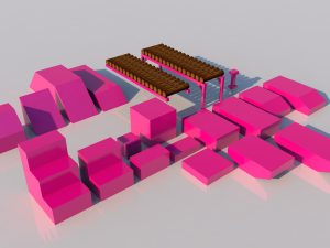 pack of platforms 3D Model