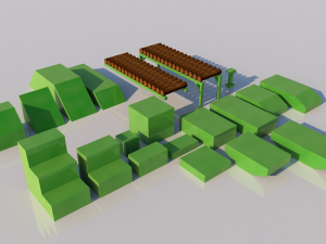 pack of platforms 3D Model