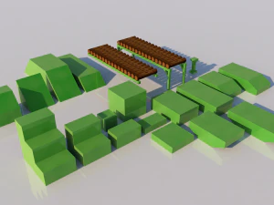 pack of platforms 3D Model
