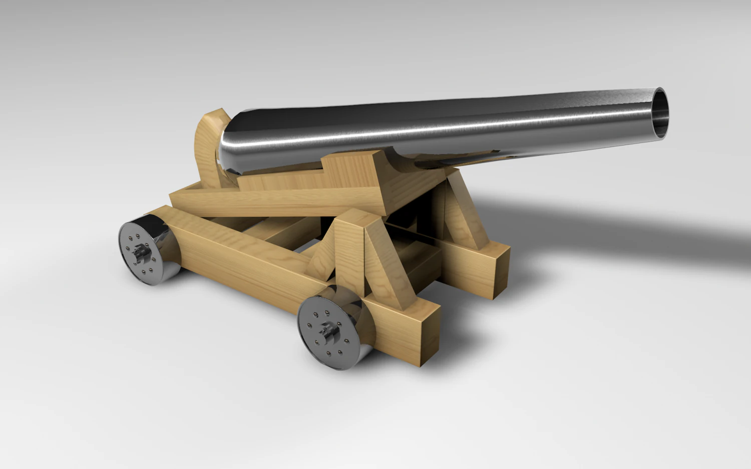 pirate cannon 3D Model .c4d .max .obj .3ds .fbx .stl .blend 