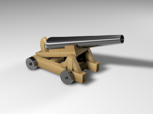 pirate cannon Modelo 3D