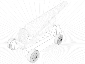 pirate cannon 3D Model