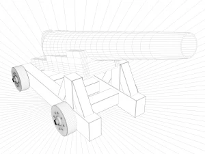 pirate cannon 3D Model