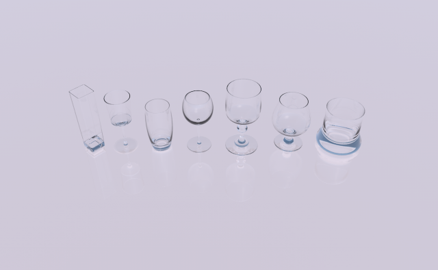 pack of glasses Modelo 3D .c4d .max .obj .3ds .fbx .stl .blend 