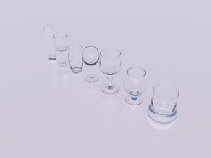 pack of glasses Modelo 3D