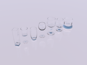 pack of glasses Modelo 3D