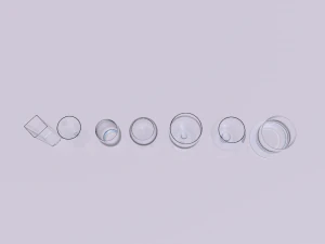 pack of glasses 3D Model