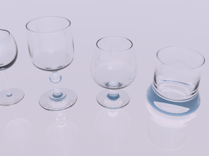 pack of glasses Modelo 3D