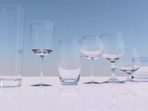 pack of glasses 3D Model