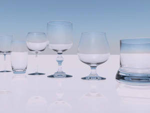pack of glasses 3D Model