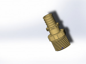 press straight connector m 1-2 x 16 22 3Dモデル