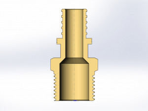 press straight connector m 1-2 x 16 22 3Dモデル