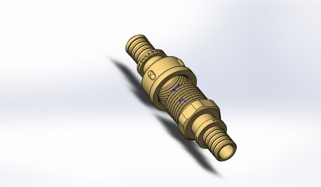 fitting assembly - press straight connector m 1-2 x 16 22 Modèle 3D .c4d .max .obj .3ds .fbx .stl .blend