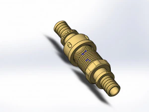 фітинг в зборі - пресовий прямий з'єднувач m 1-2 x 16 22 3D Модель