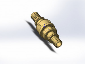 fitting assembly - press straight connector m 1-2 x 16 22 Modèle 3D