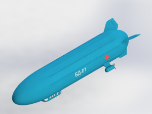 dirigible bomber Modello 3D