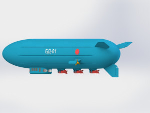 dirigible bomber Modello 3D