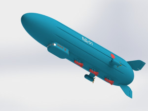 dirigible bomber Modello 3D