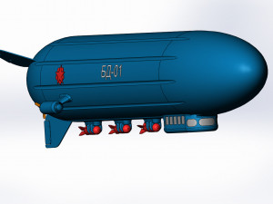 dirigible bomber Modello 3D