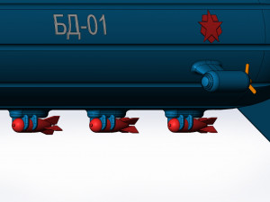 dirigible bomber Modello 3D