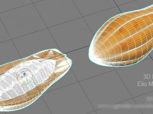 cacao fruit 3 colors Modelo 3D
