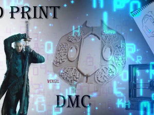 dmc - devil may cry parts of the katana 3D Print Model