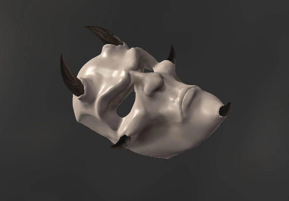 japanese demon carnival mask 3D Print Model .c4d .max .obj .3ds .fbx .stl .blend 
