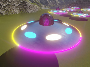 spaceship flying disk 3D 模型