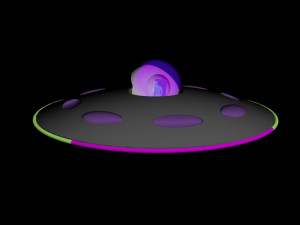 spaceship flying disk Model 3D