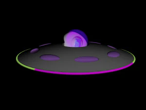 spaceship flying disk 3D Model