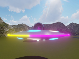 spaceship flying disk Model 3D