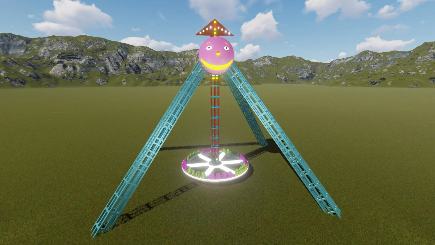 das gro&szlig;e Swing-Spiel 3D Modell .c4d .max .obj .3ds .fbx .stl .blend 