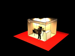 stand espositivo 3x3 Modello 3D