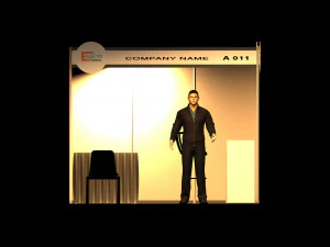 exhibition booth 3x3 3D Model