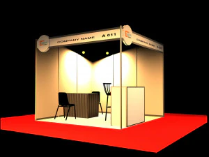 exhibition booth 3x3 3D Model