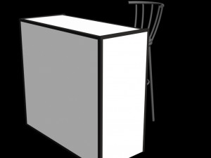 counter and bar stools 3D Model