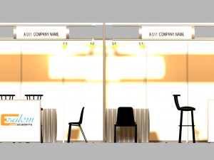 exhibition booth 6x6 octanorm system 3D-Modell
