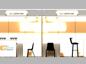 exhibition booth 6x6 octanorm system 3D Model