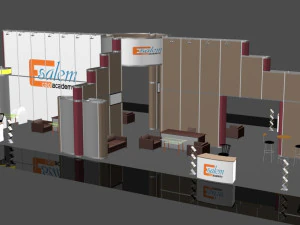 exhibition booth 10x20 3D Model