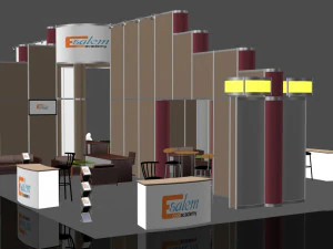 exhibition booth 10x20 3D Model