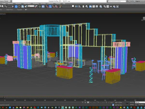 exhibition booth 10x20 3D Model