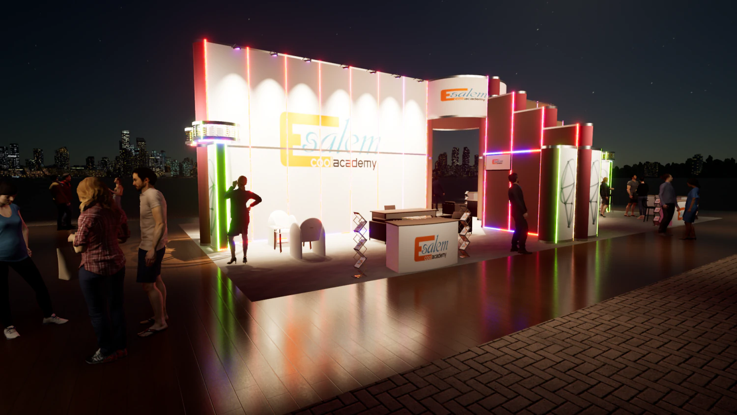 exhibition booth 10x20 3D Model .c4d .max .obj .3ds .fbx .stl .blend 