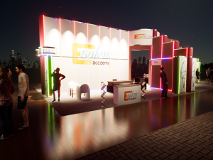 exhibition booth 10x20 3D Model