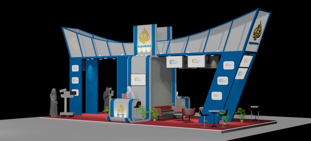 exhibition booth 6x12 3D 모델 .c4d .max .obj .3ds .fbx .stl .blend 