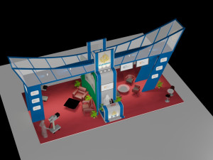 exhibition booth 6x12 3D 모델