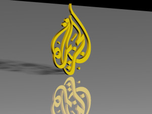 al jazeera logo Modello 3D